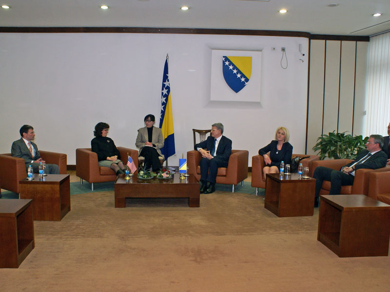 The Members of the Collegium of the House of Representatives received the Ambassador of USA to BiH in the inaugural visit 